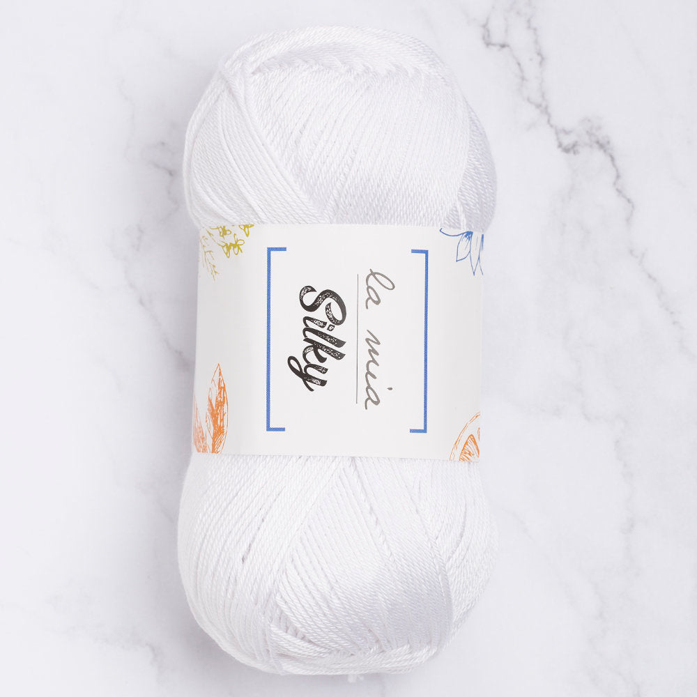 La Mia Silky Beyaz El Örgü İpi - L001