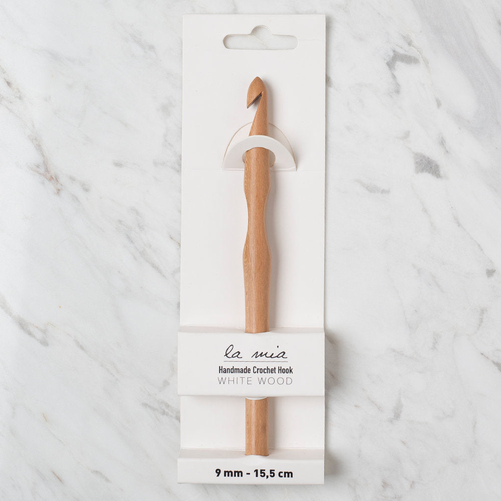 La Mia Whitewood 9 mm 15.5 cm Ahşap Yün Tığ