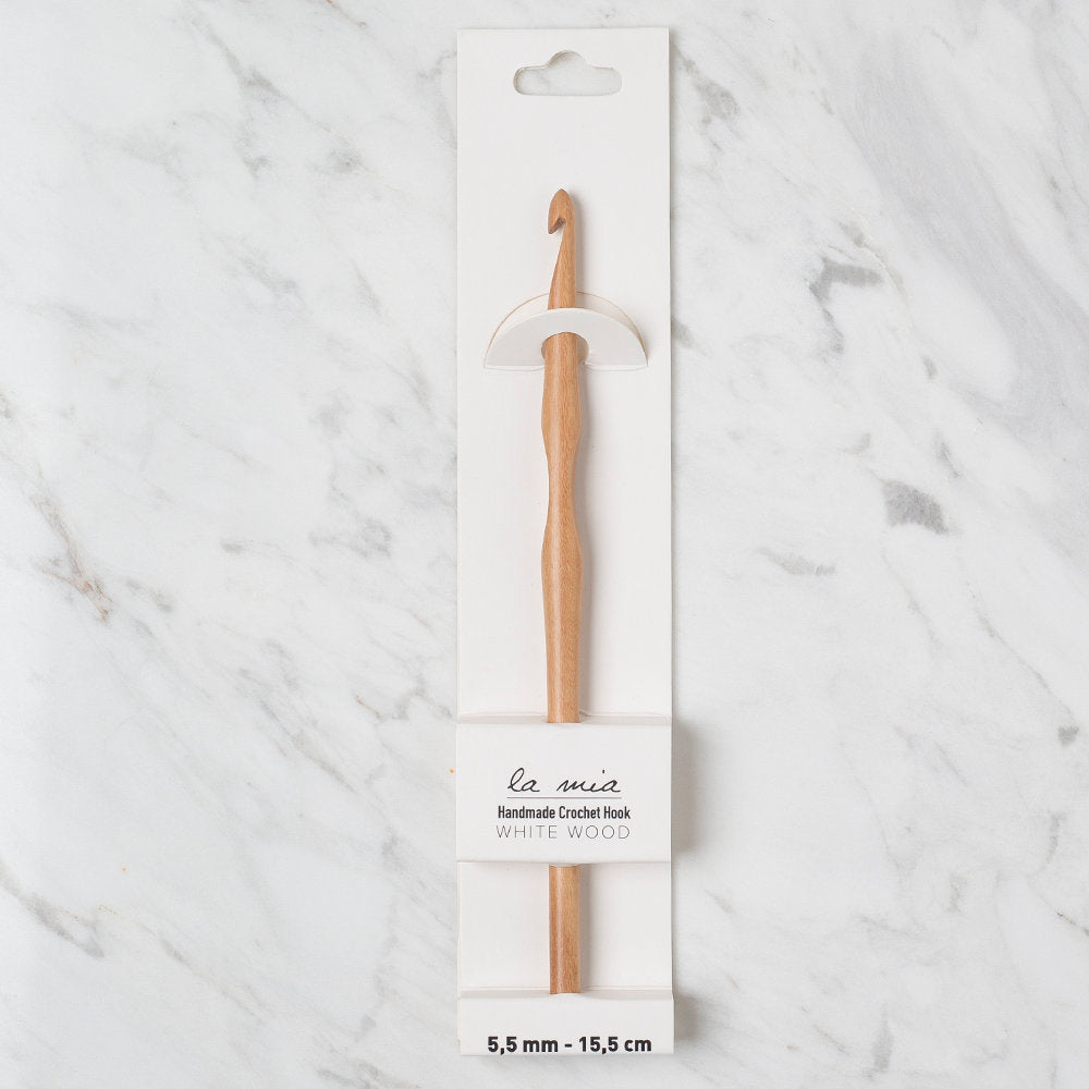La Mia Whitewood 5.5 mm 15.5 cm Ahşap Yün Tığ