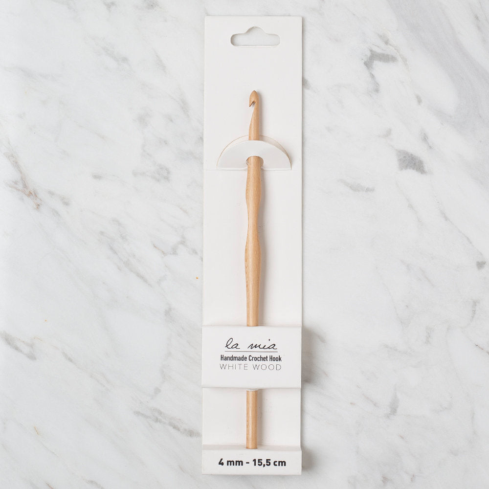 La Mia Whitewood 4 mm 15.5 cm Ahşap Yün Tığ