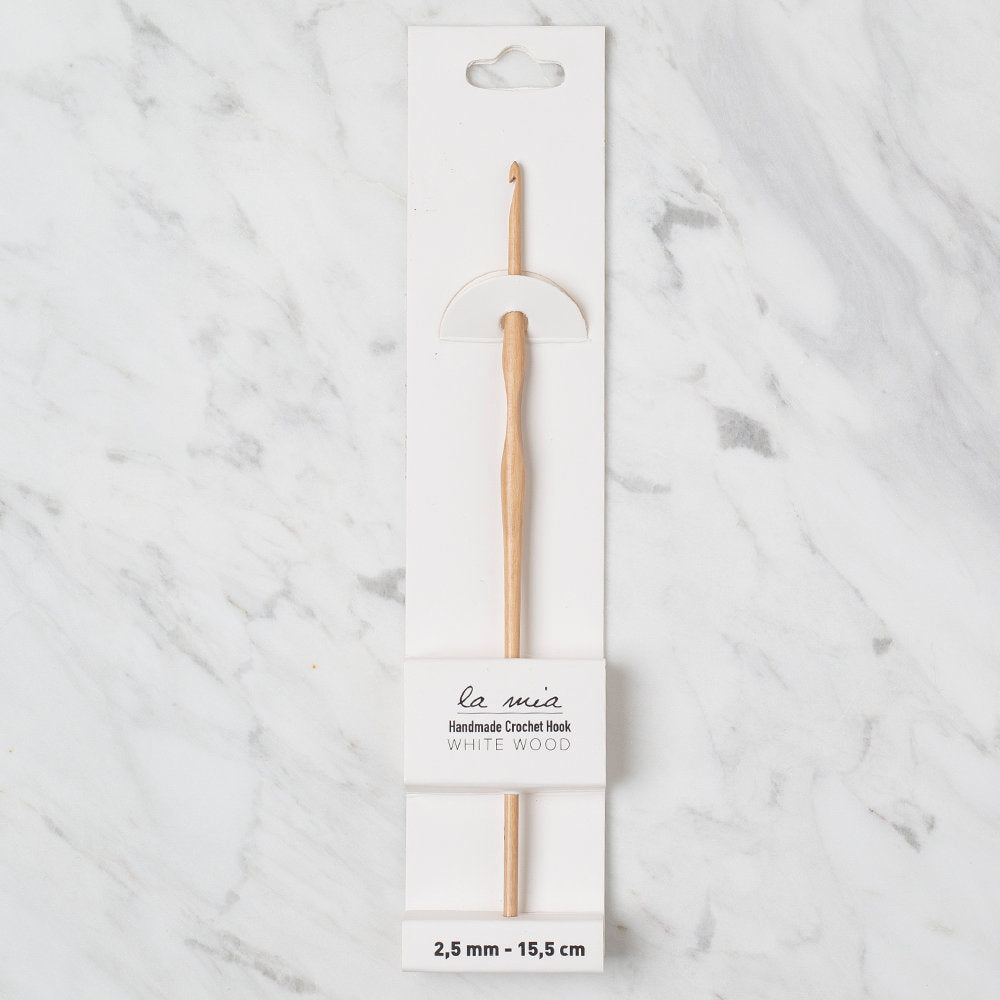La Mia Whitewood 2.5 mm 15.5 cm Ahşap Yün Tığ