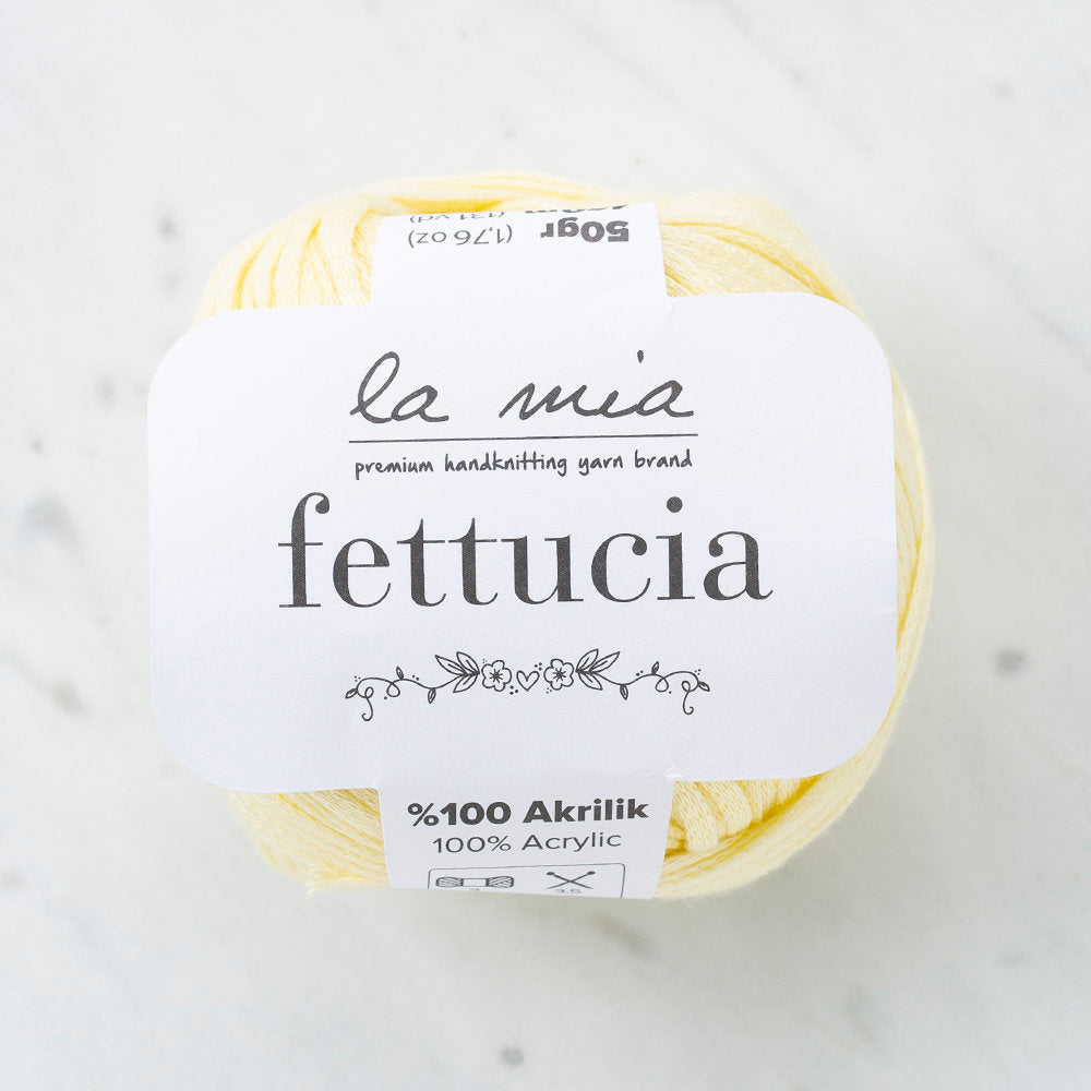 La Mia Fettucia Toz Sarı El Örgü İpi - L028