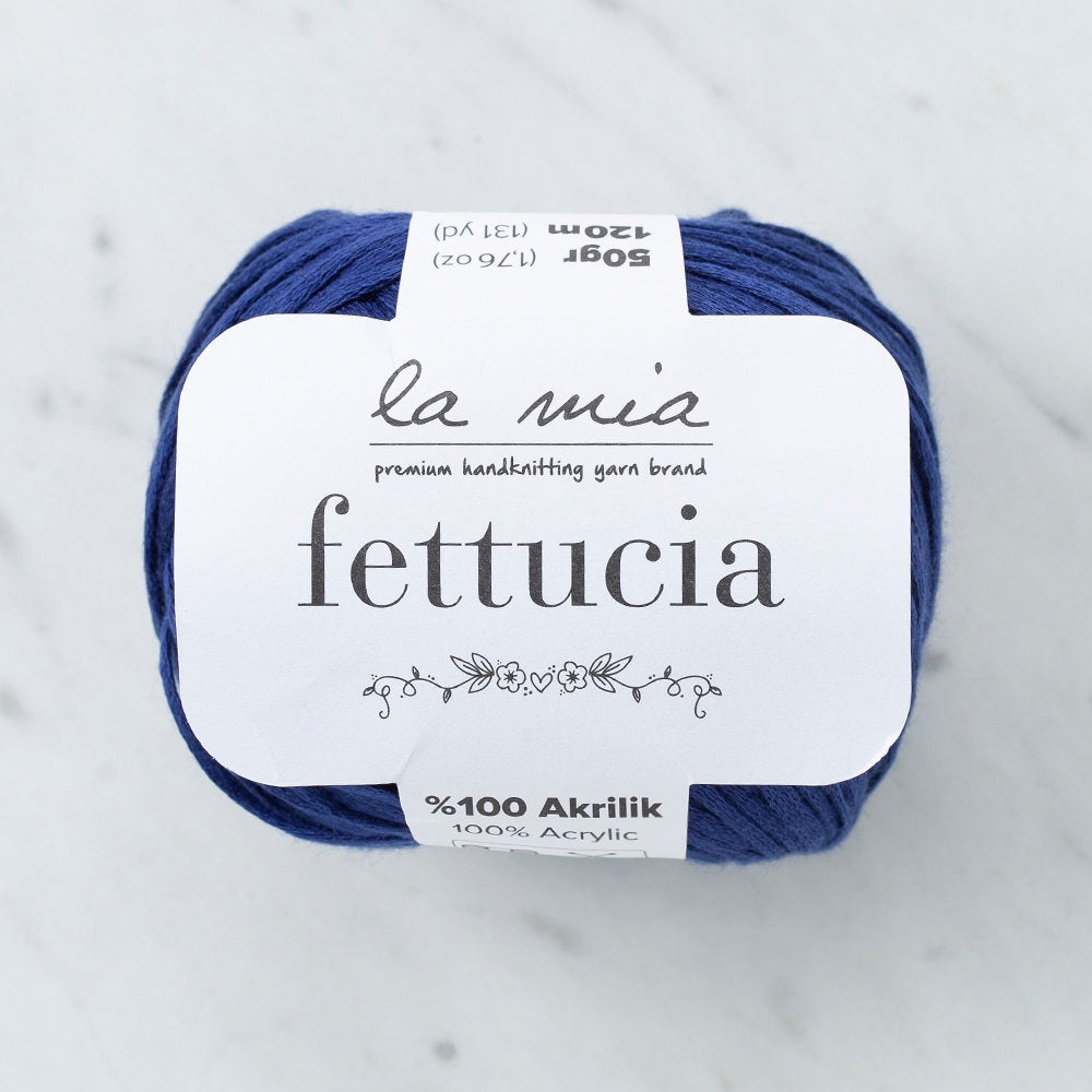 La Mia Fettucia Lacivert El Örgü İpi - L023