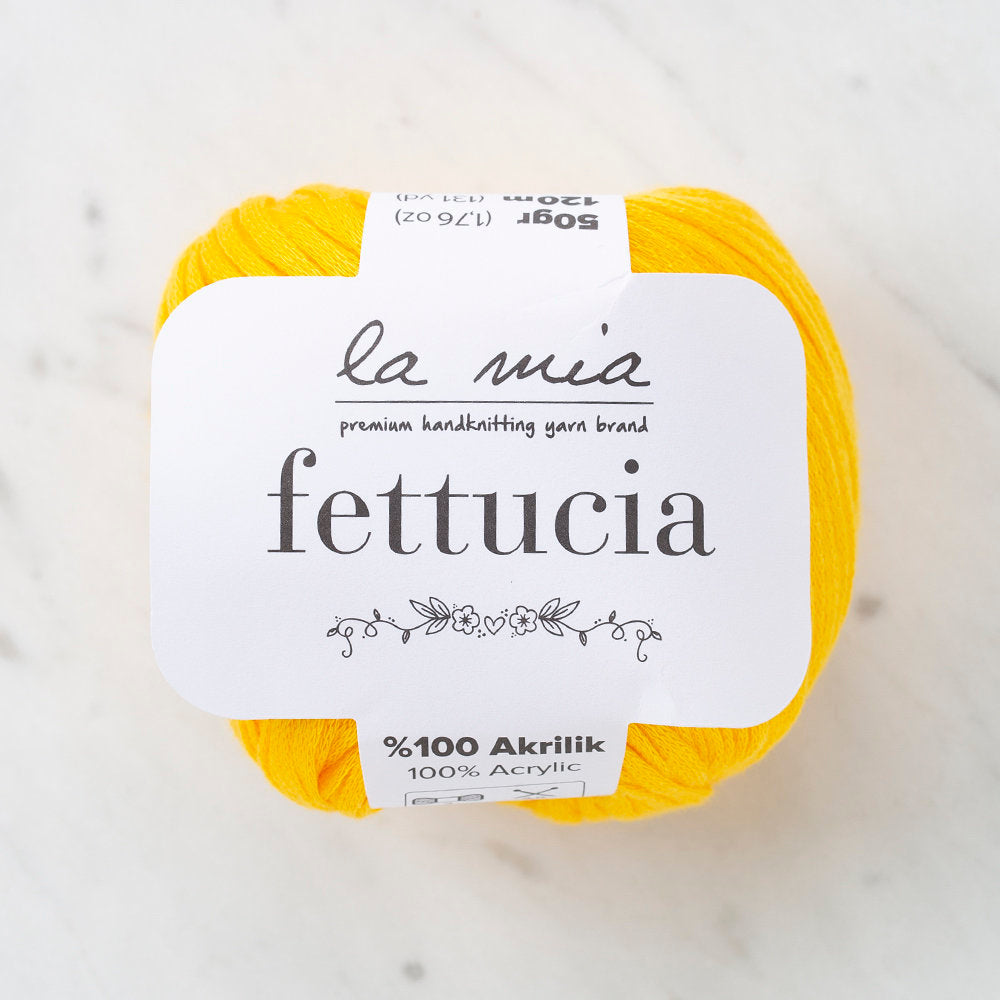 La Mia Fettucia Sarı El Örgü İpi - L003