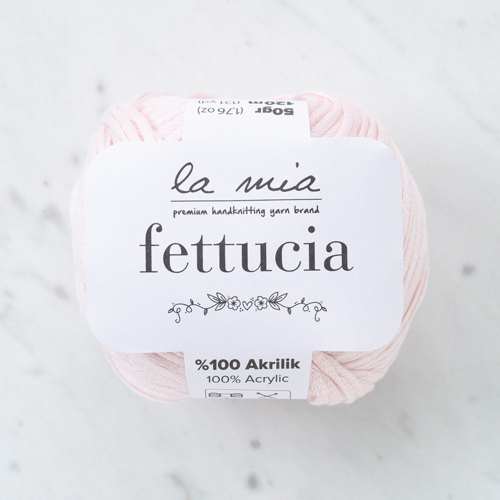 La Mia Fettucia Toz Pembe El Örgü İpi - L063
