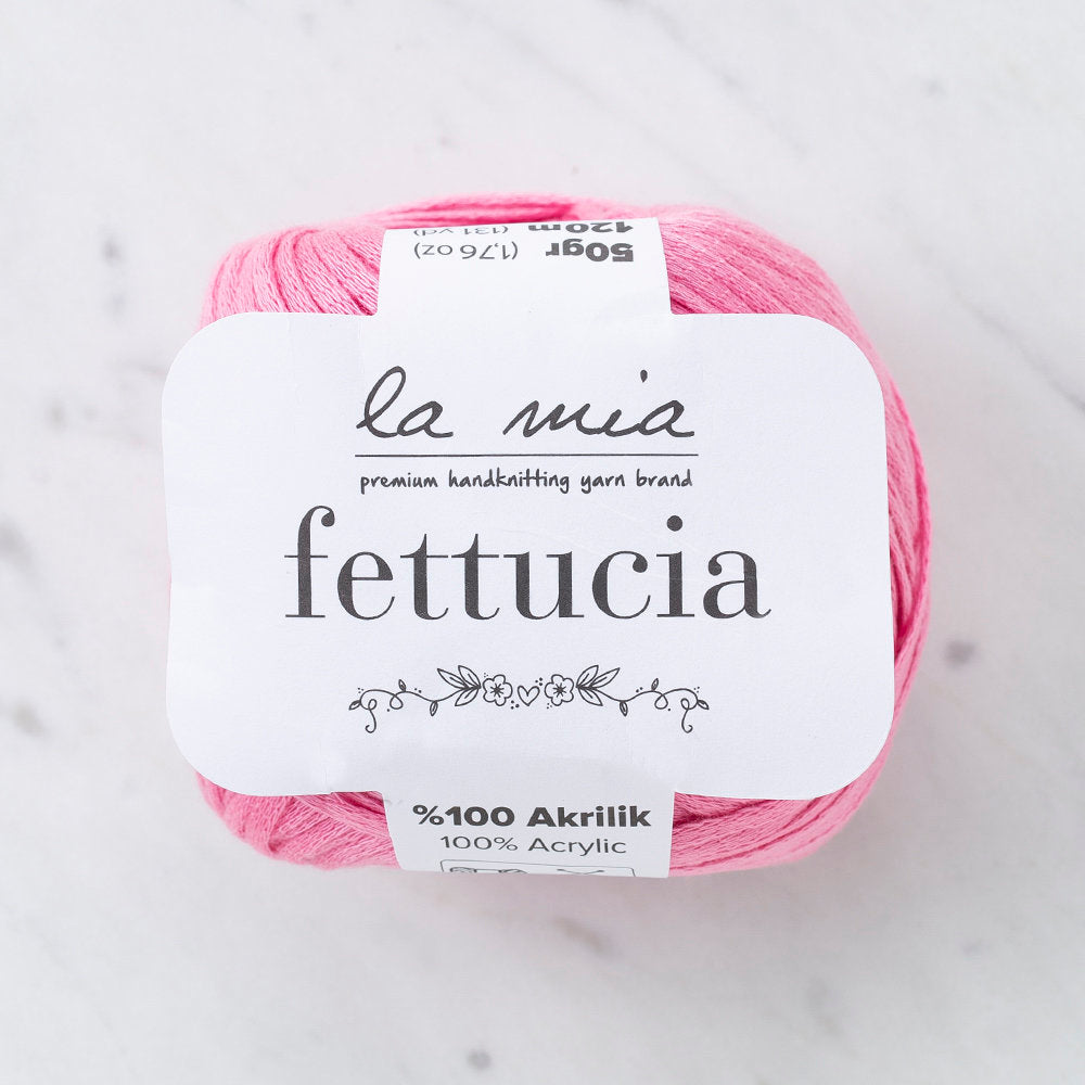 La Mia Fettucia Pembe El Örgü İpi - L046