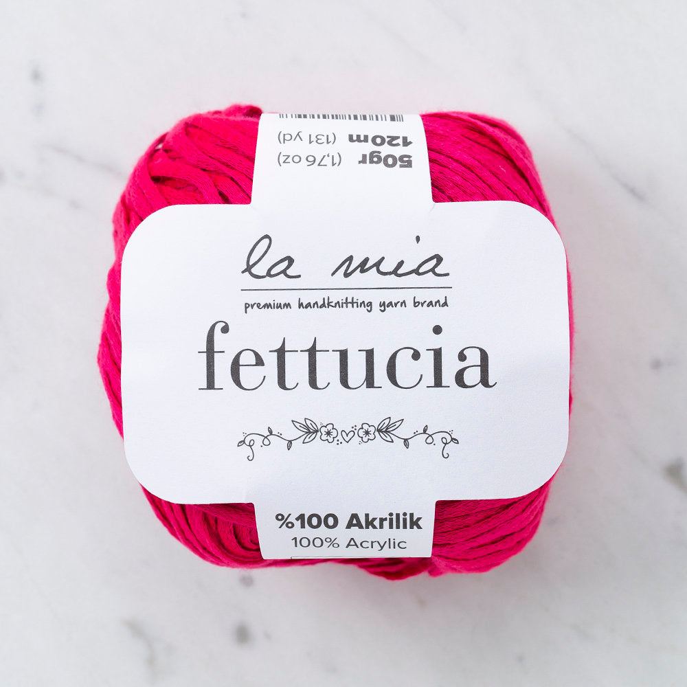 La Mia Fettucia Fuşya El Örgü İpi - L058