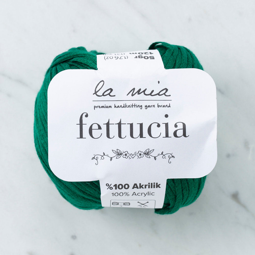 La Mia Fettucia Petrol Yeşili El Örgü İpi - L074