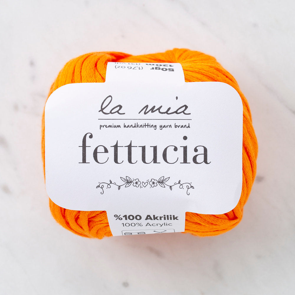 La Mia Fettucia Turuncu El Örgü İpi - L077