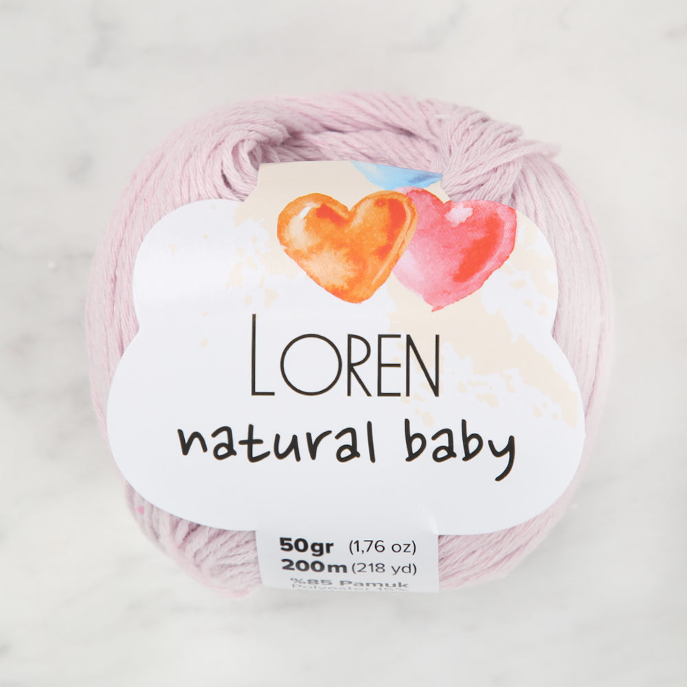 Loren Natural Baby Açık Pembe El Örgü İpi - R094