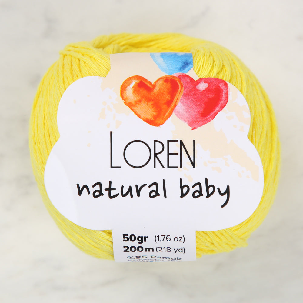 Loren Natural Baby Sarı El Örgü İpi - R086