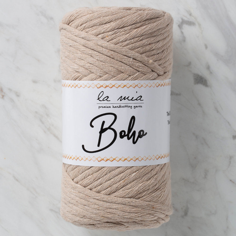 La Mia Boho Açık Bej Büküm Makrome İpi - L049