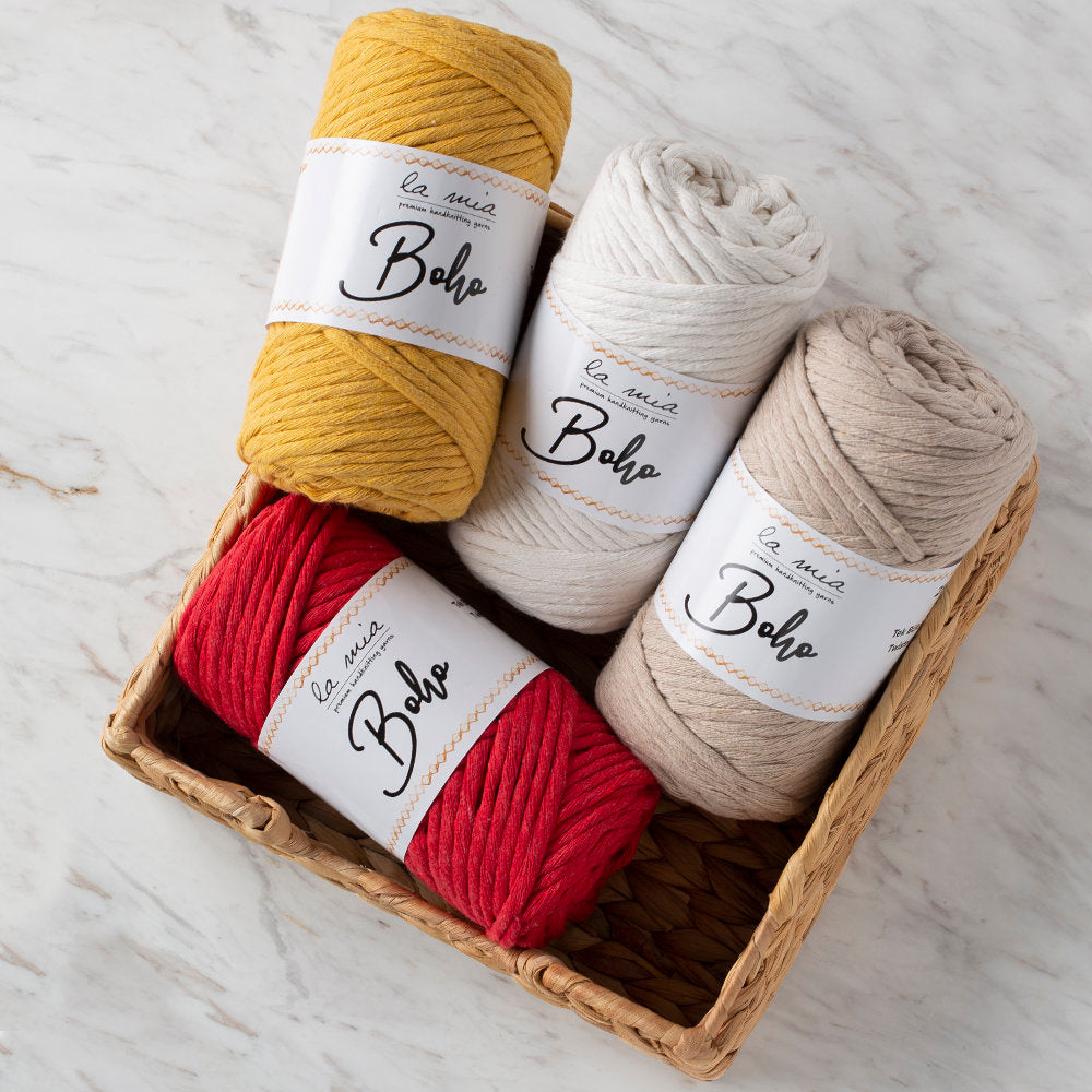 La Mia Boho Açık Bej Büküm Makrome İpi - L049