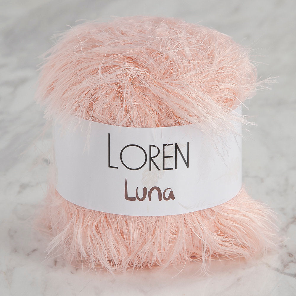 Loren Luna Tavşan Tüyü Açık Pembe El Örgü İpi - R100