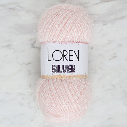 Loren Silver Toz Pembe El Örgü İpi - RS0062