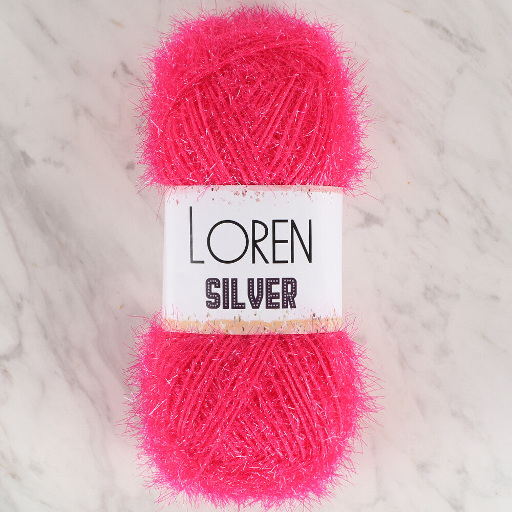 Loren Silver Fuşya  El Örgü İpi - RS0021