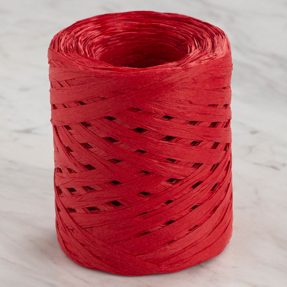 Loren Natural Raffia 90 gr Kırmızı Kağıt İp - 16