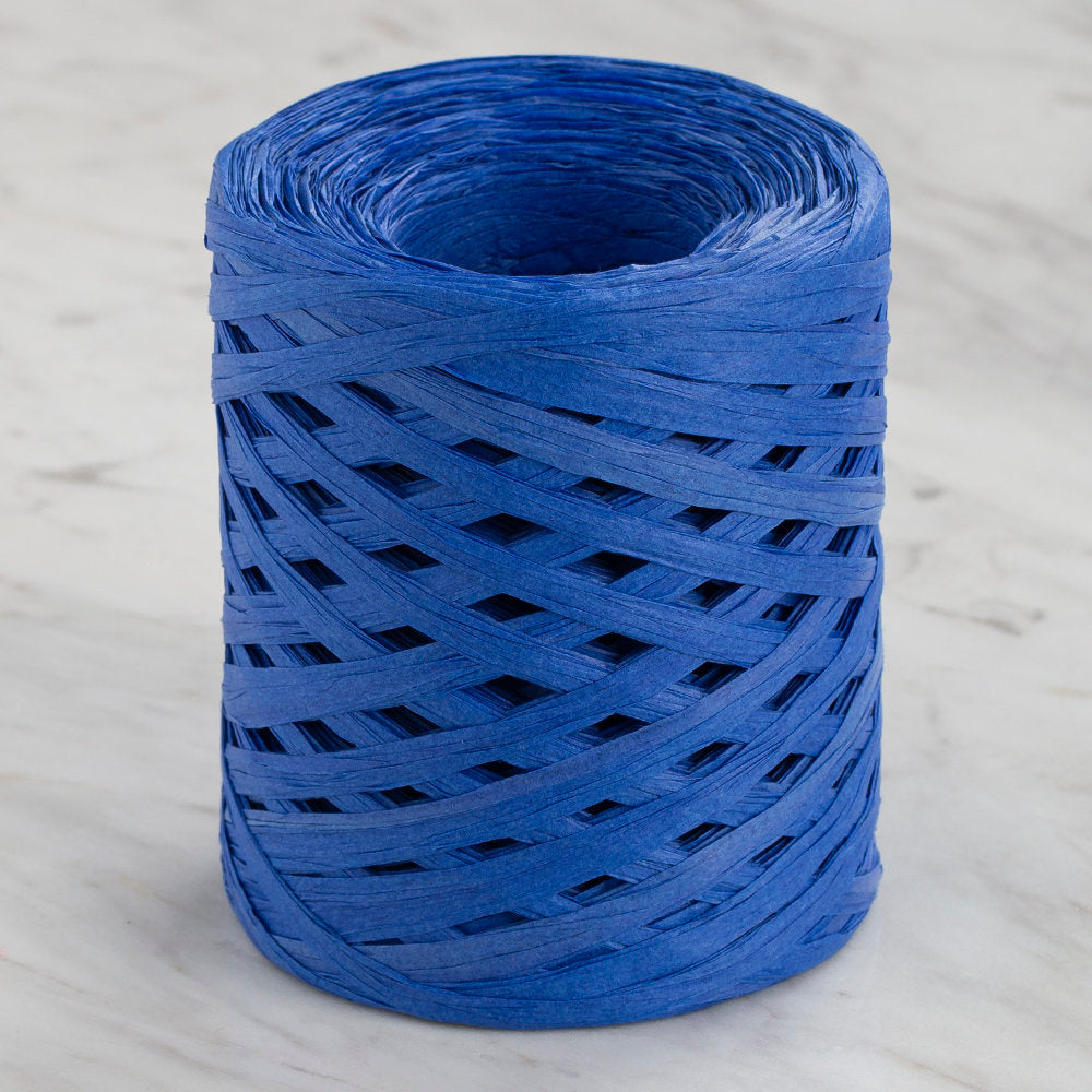 Loren Natural Raffia  90 gr  Saks Mavi Kağıt İp - 24