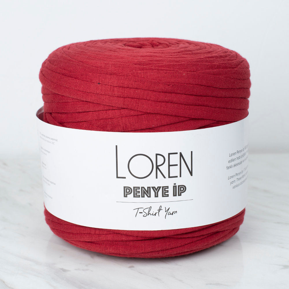 Loren Penye Kumaş El Örgü İpi Koyu Kırmızı - 71