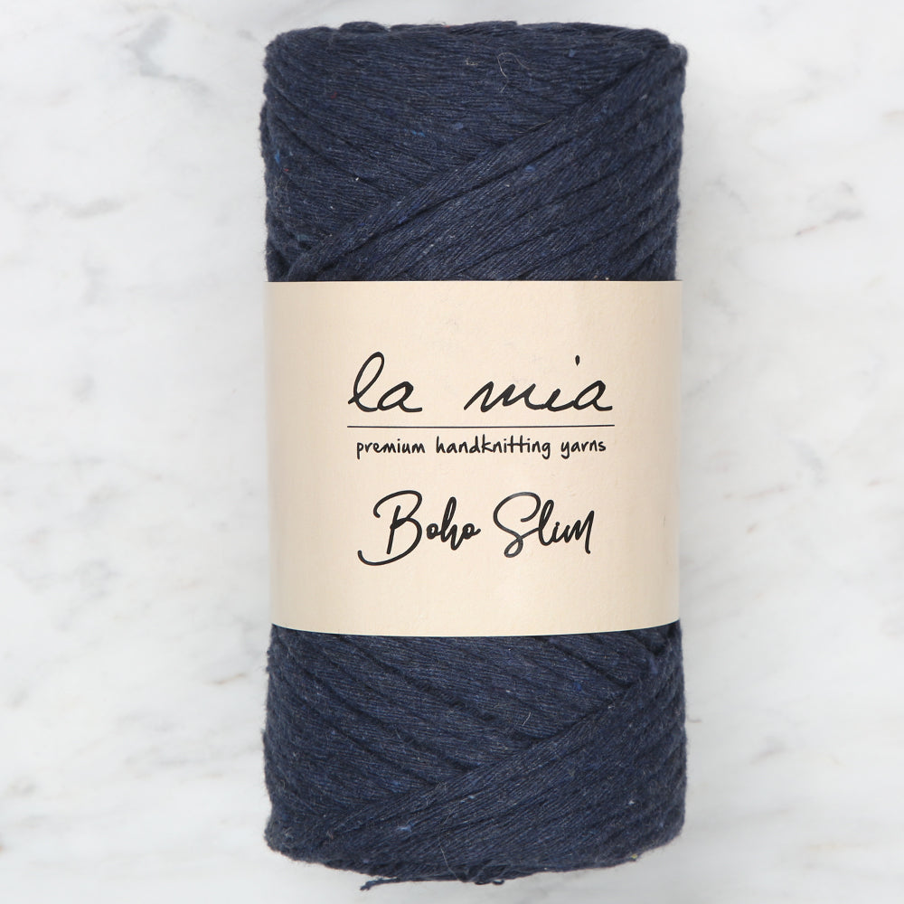 La Mia Boho Slim Lacivert El Örgü İpi -L023