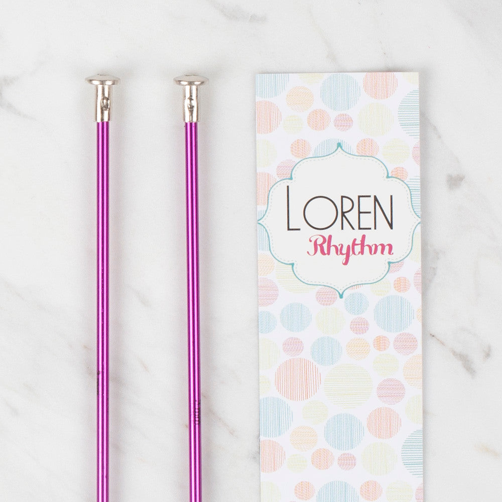 Loren Crafts Rythm 3mm Mor Renkli Metal Örgü Şişi