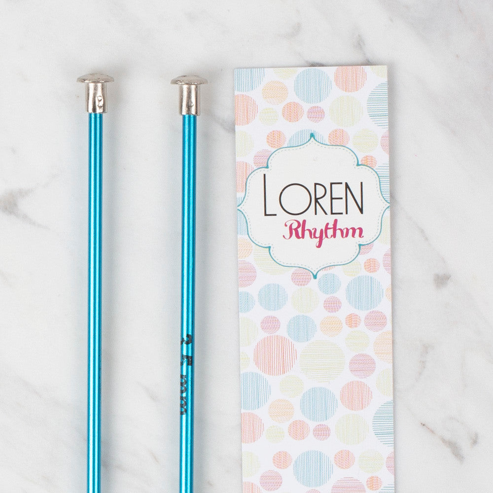 Loren Crafts Rythm 3,5mm Mavi Renkli Metal Örgü Şişi