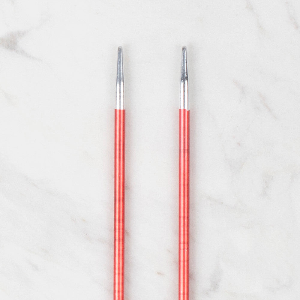 Loren Crafts Rythm 3,5mm Kırmızı Renkli Metal Örgü Şişi