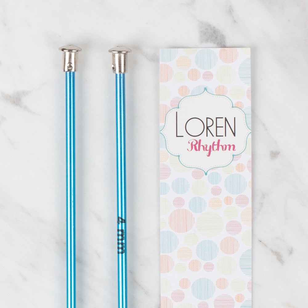 Loren Crafts Rythm 4mm Mavi Renkli Metal Örgü Şişi
