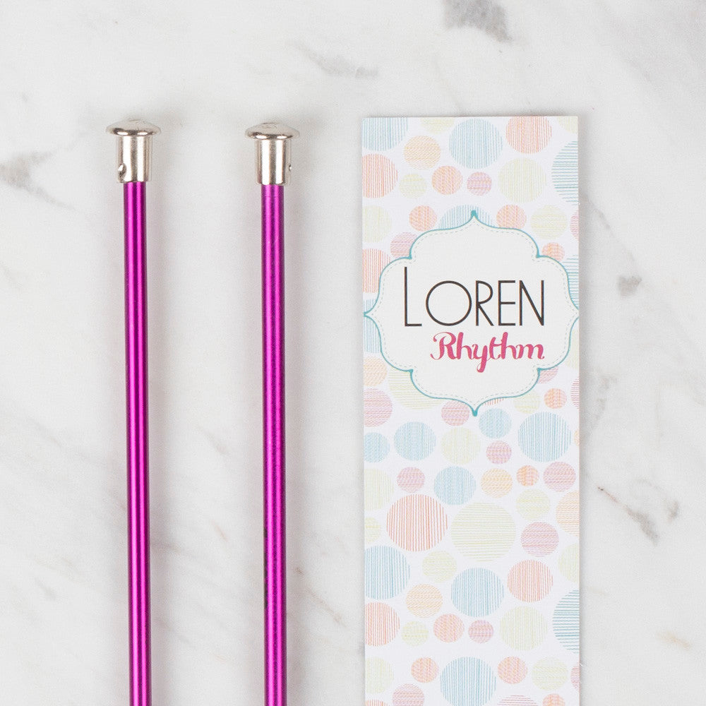 Loren Crafts Rythm 4mm Mor Renkli Metal Örgü Şişi