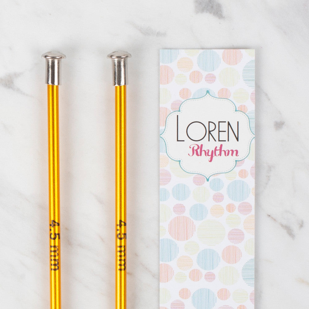 Loren Crafts Rythm 4,5mm Sarı Renkli Metal Örgü Şişi