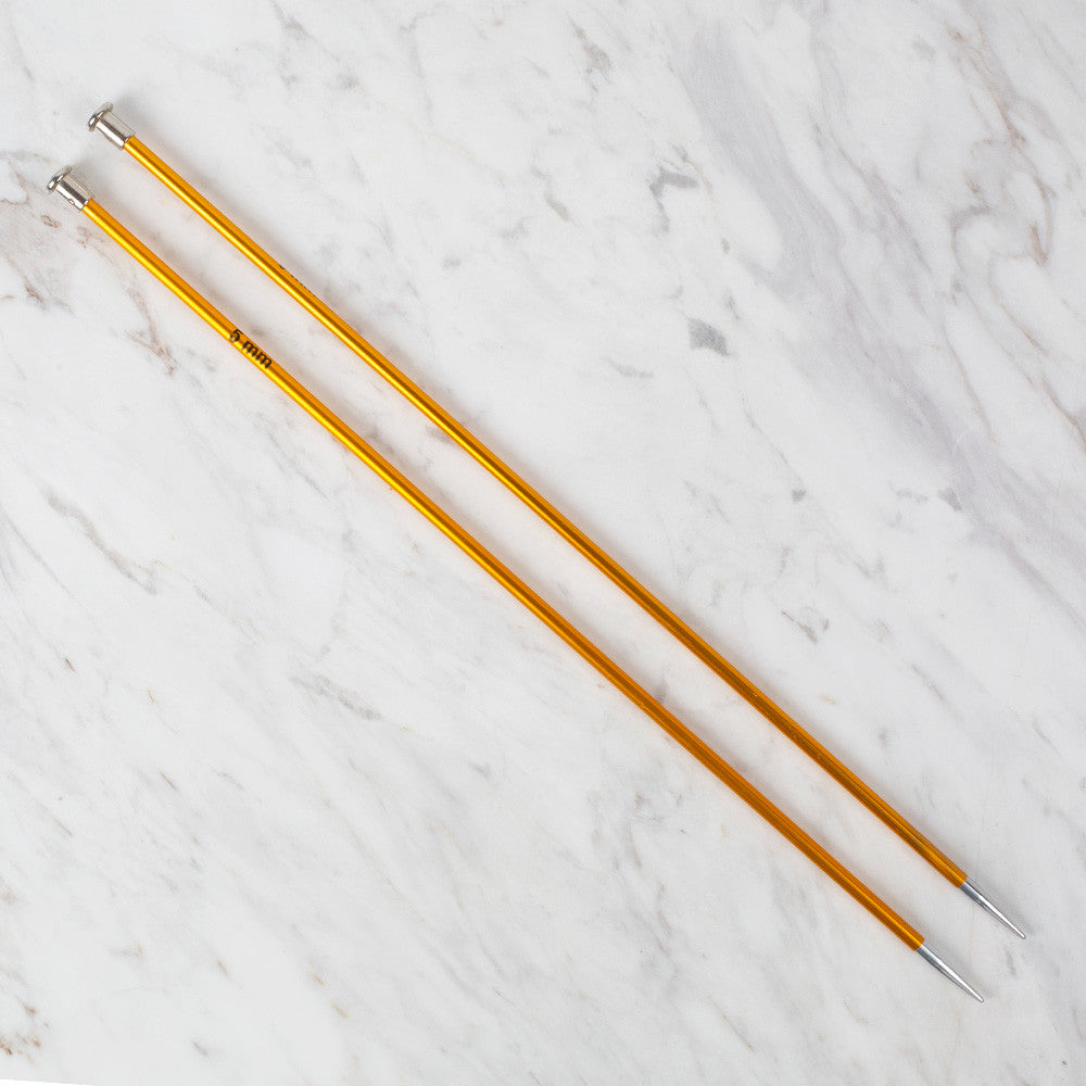 Loren Crafts Rythm 5mm Sarı Renkli Metal Örgü Şişi