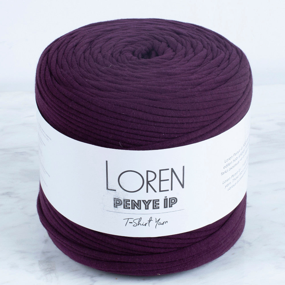 Loren Penye Kumaş El Örgü İpi Patlıcan Moru - 145