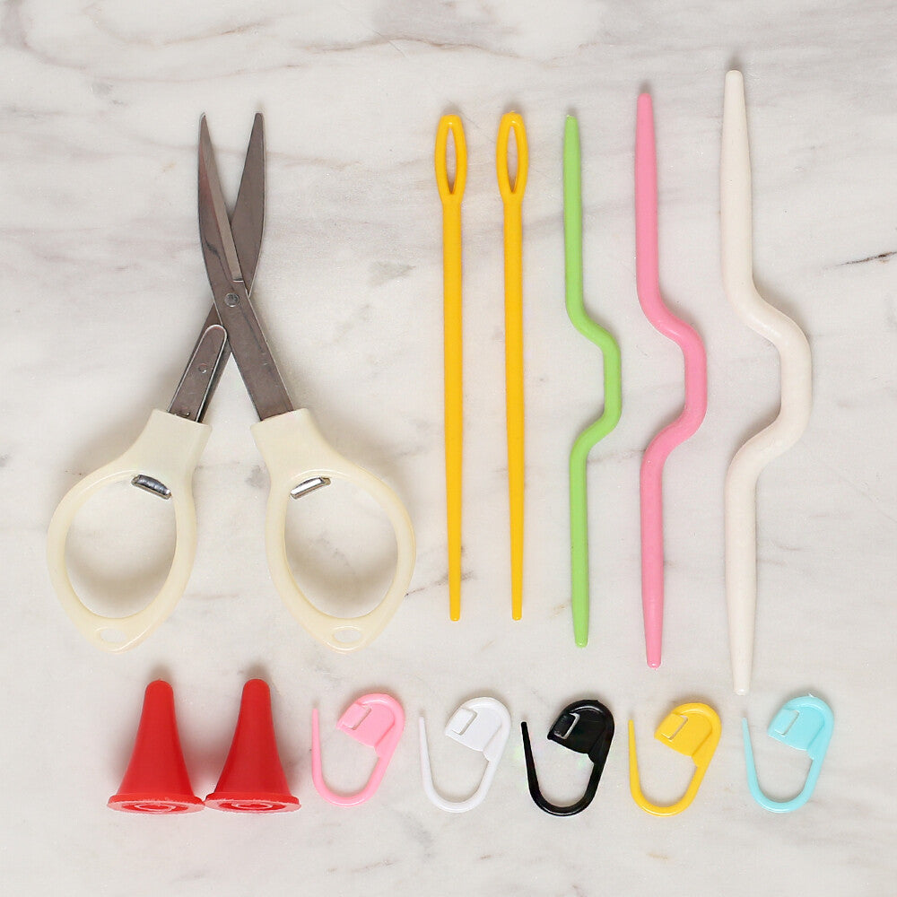 Loren Crafts Çantalı Tığ ve Örgü Aksesuarları Seti