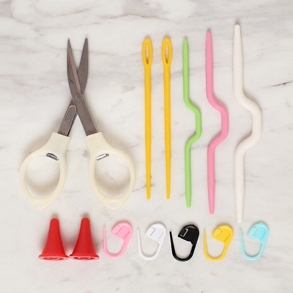 Loren Crafts Çantalı Tığ ve Örgü Aksesuarları Seti