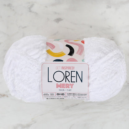Loren Mery Beyaz El Örgü İpi - M402