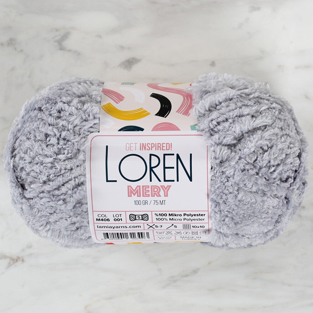 Loren Mery Açık Gri El Örgü İpi - M406