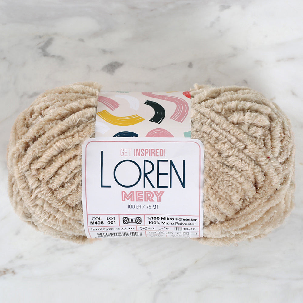 Loren Mery Bej El Örgü İpi - M408