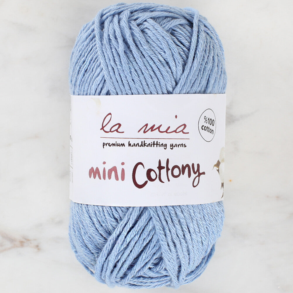 La Mia Mini Cottony 25 gr Mavi Bebek El Örgü İpi - L009