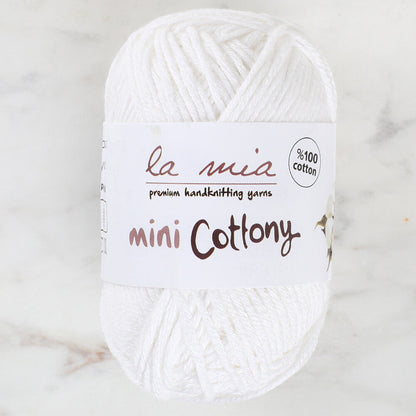La Mia Mini Cottony 25 gr Beyaz Bebek El Örgü İpi - L001