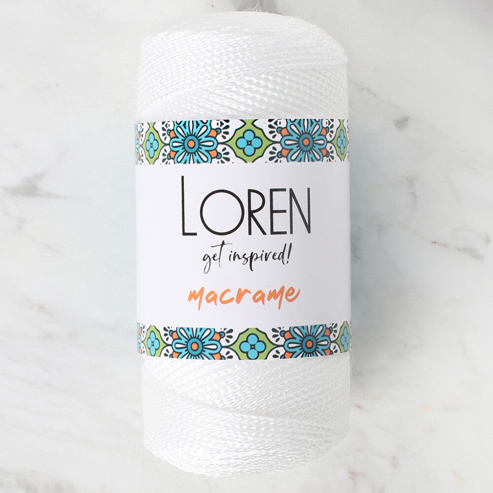 Loren Macrame Beyaz El Örgü İpi - RM 002