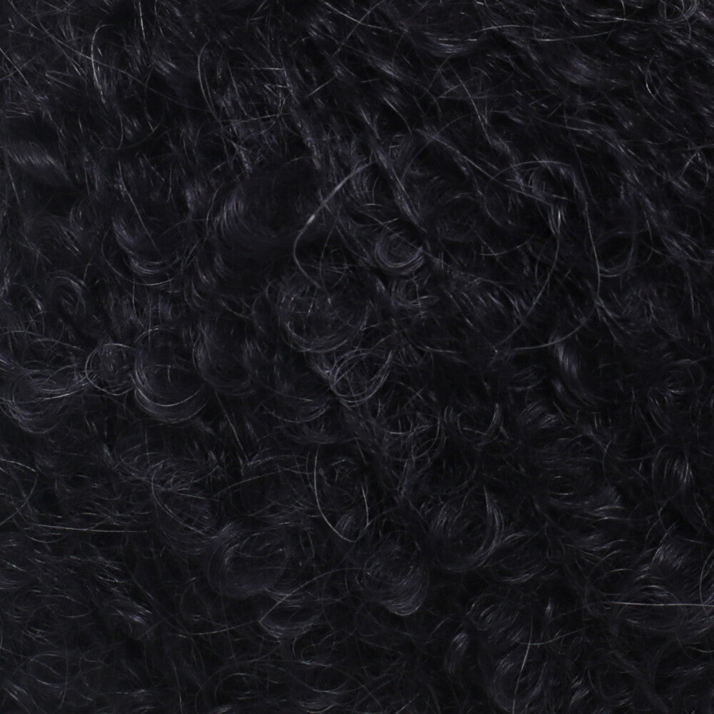 La Mia Alpaca Boucle 50 Gr Siyah El Örgü İpi - L307