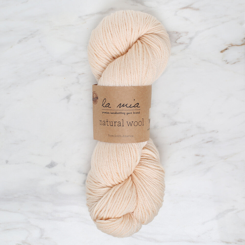 La Mia Natural Wool Krem El Örgü İpi - L289