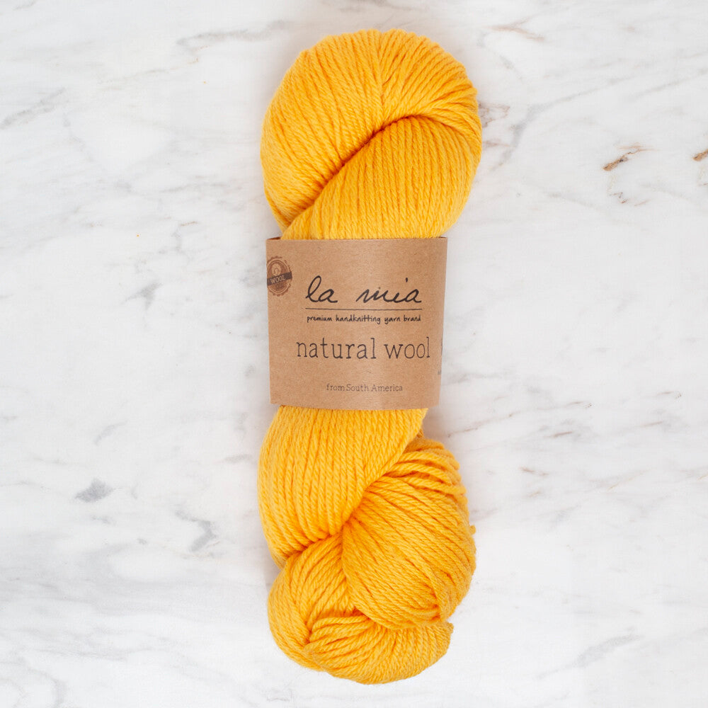La Mia Natural Wool Sarı El Örgü İpi - L877