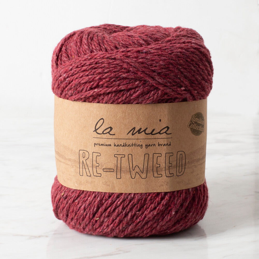 La Mia Re-Tweed Bordo Melanj El Örgü İpi - L189