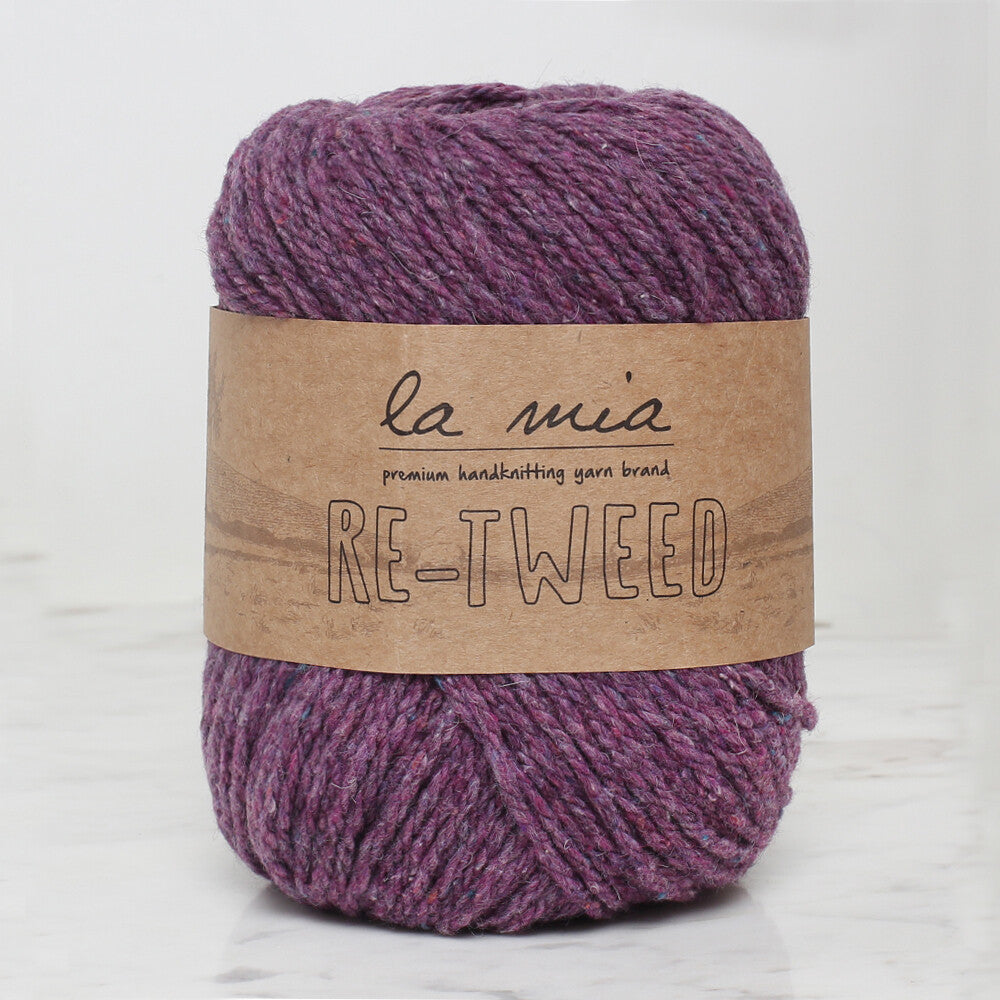 La Mia Re-Tweed Mor Melanj El Örgü İpi - L143