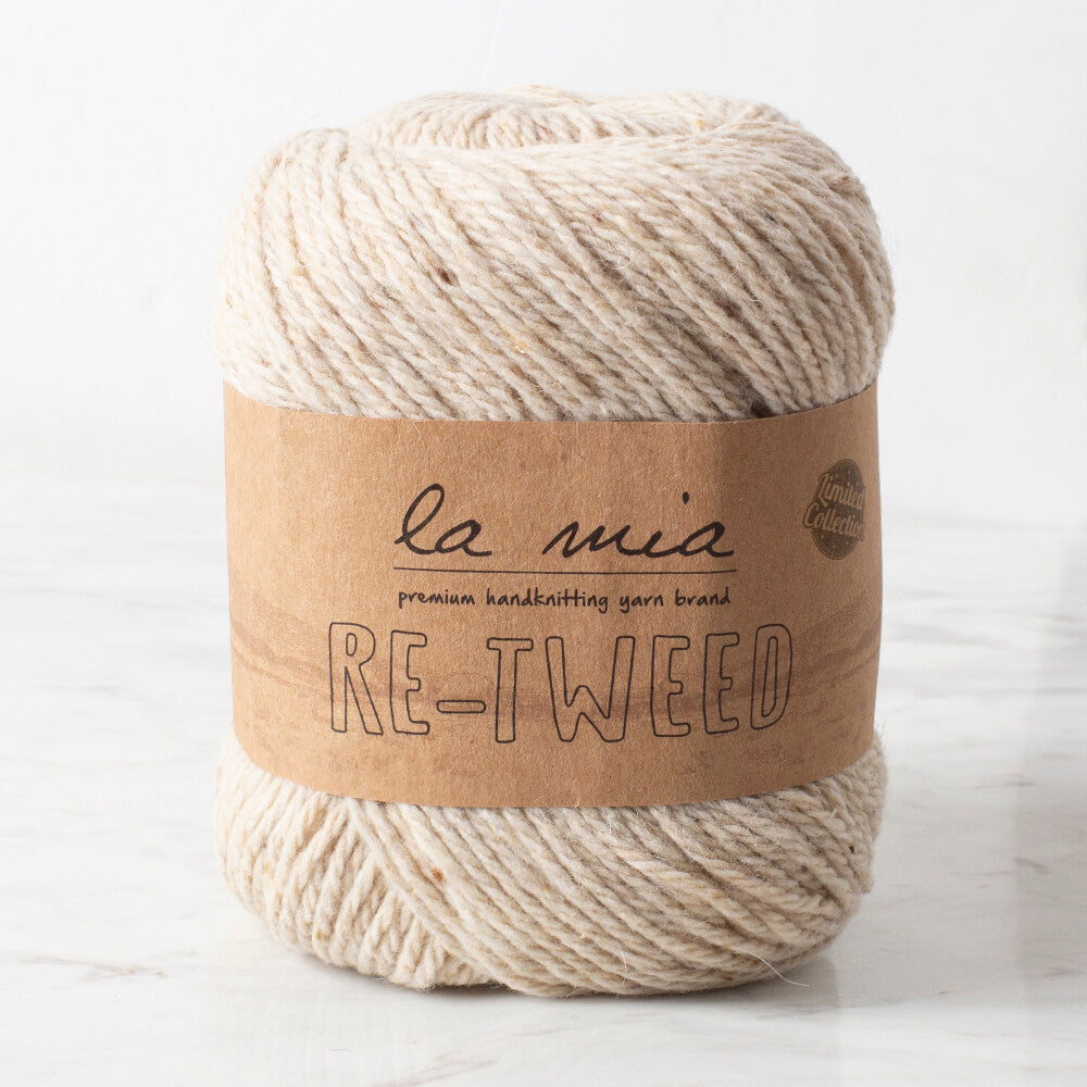 La Mia Re-Tweed Açık Bej Melanj El Örgü İpi - L098