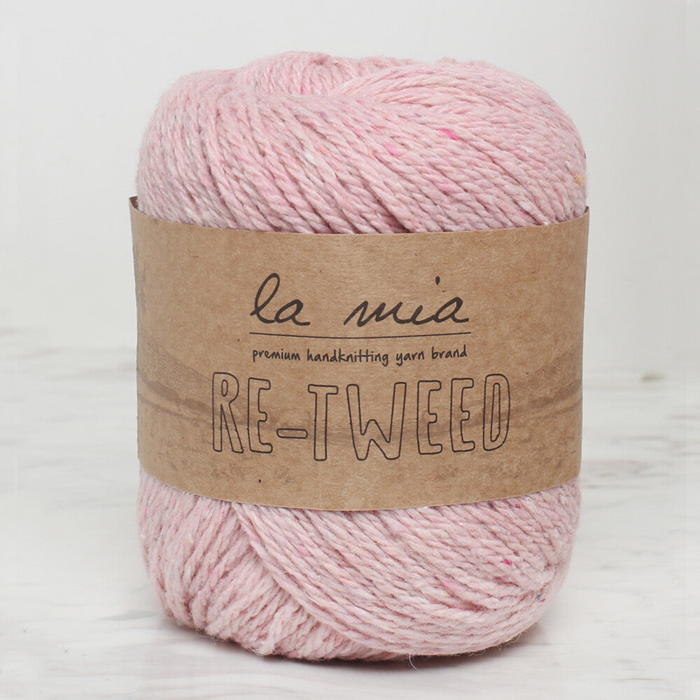 La Mia Re-Tweed Açık Pembe Melanj El Örgü İpi - L101