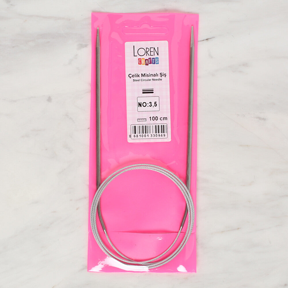 Loren Crafts 3.5 mm Çelik Misinalı Şiş 100 cm
