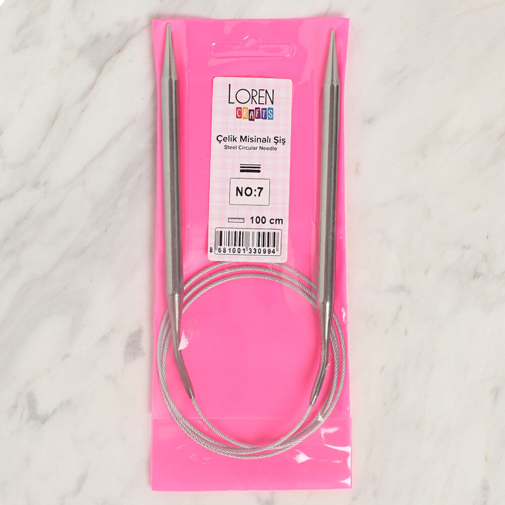 Loren Crafts 6 mm Çelik Misinalı Şiş 100 cm