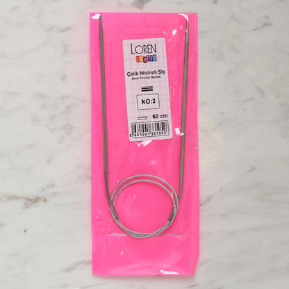LOREN CRAFTS 3 MM ÇELİK MİSİNALI ŞİŞ 60 CM